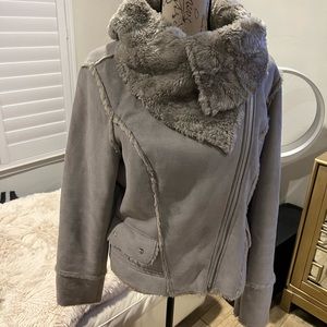 International concepts, gray jacket.
